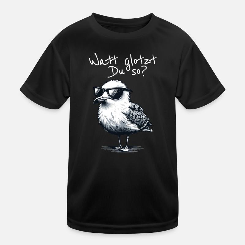 Watt stares you so seagull mudflat hike saying Kids Functional T-Shirt