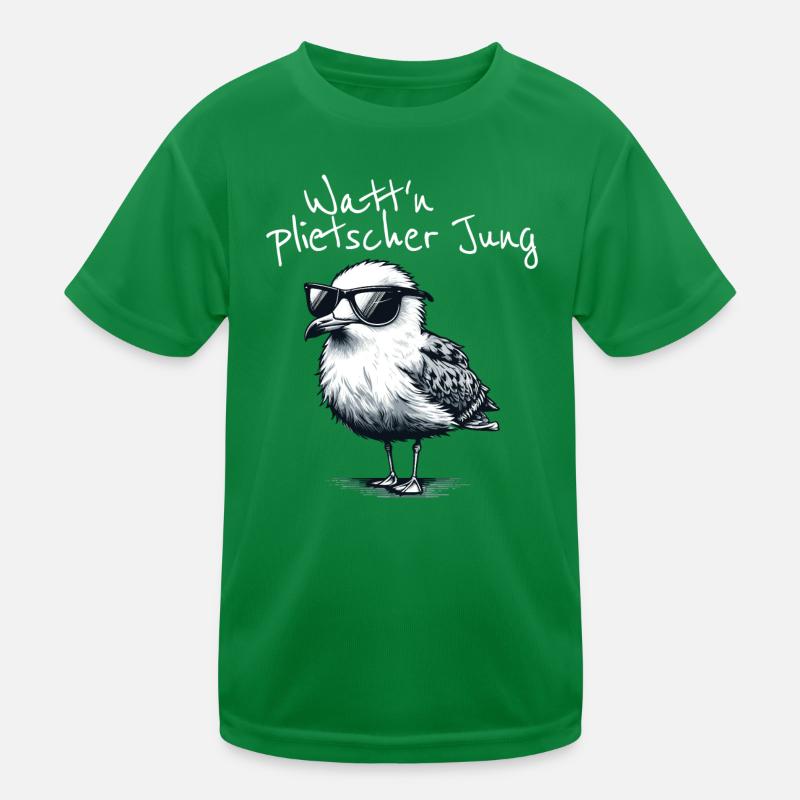 Watt’n plietscher Jung Norddeutsche Möwe Spruch T-shirt sport Enfant