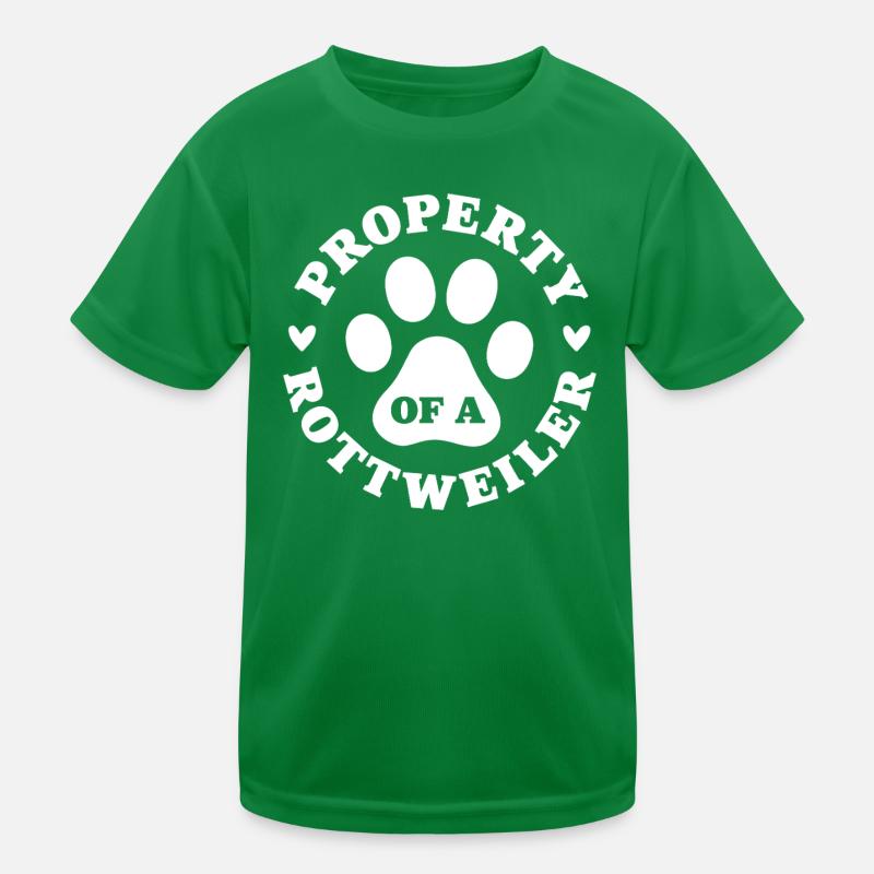 Propriété d’un Rottweiler T-shirt sport Enfant