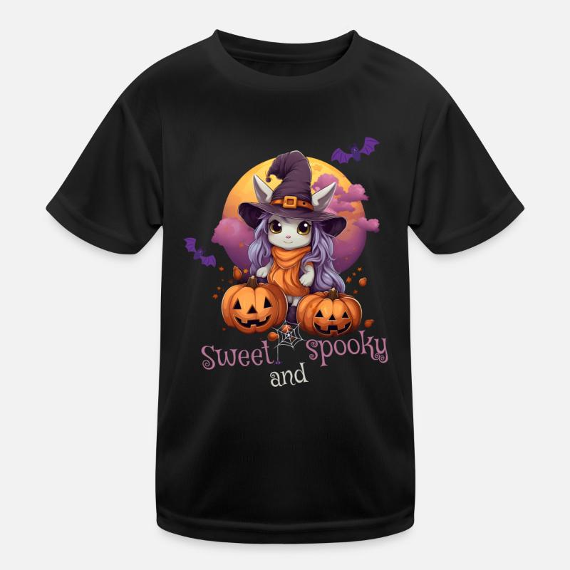 Halloween Licorne Sorcière Douce Spooky T-shirt sport Enfant