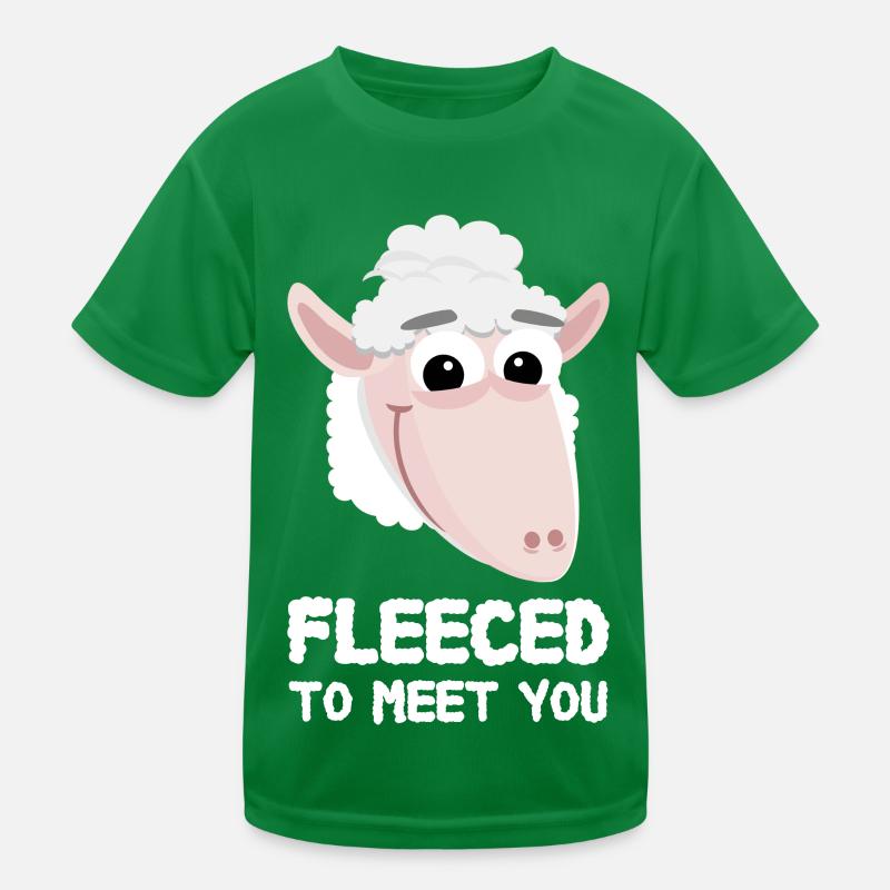 Schaf Spruch lustig Fleeced To Meet You Kinder Funktions-T-Shirt