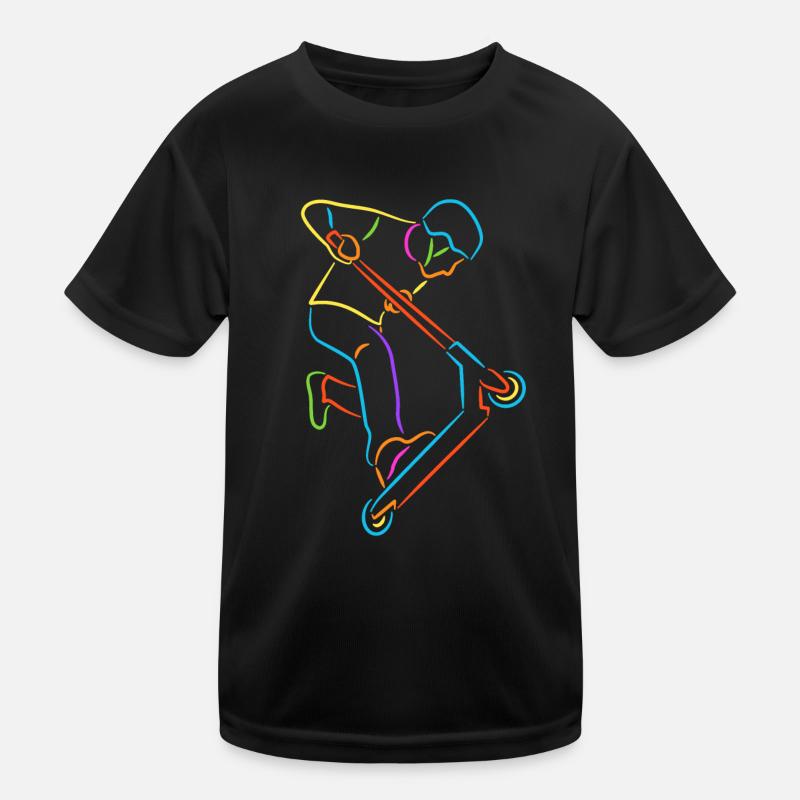 Stunt Scooter Tricks Bunt Tretroller Kinder Funktions-T-Shirt