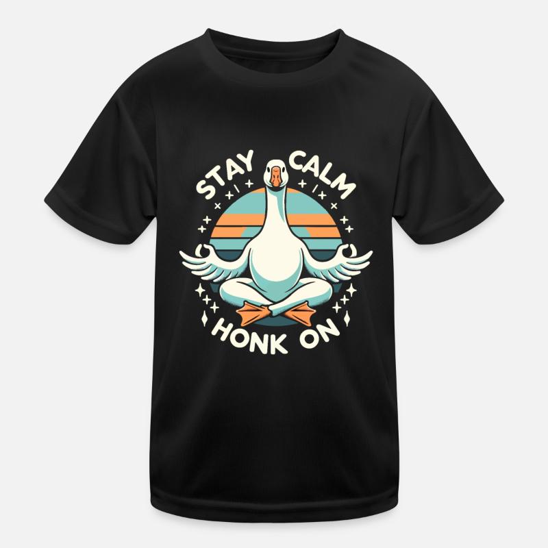 Ruhig bleiben Gans Kinder Funktions-T-Shirt