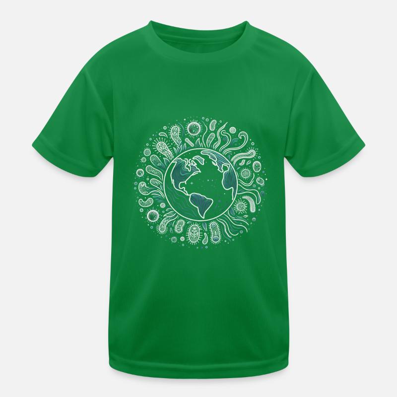 Mikroben und Erde Kunst Kinder Funktions-T-Shirt