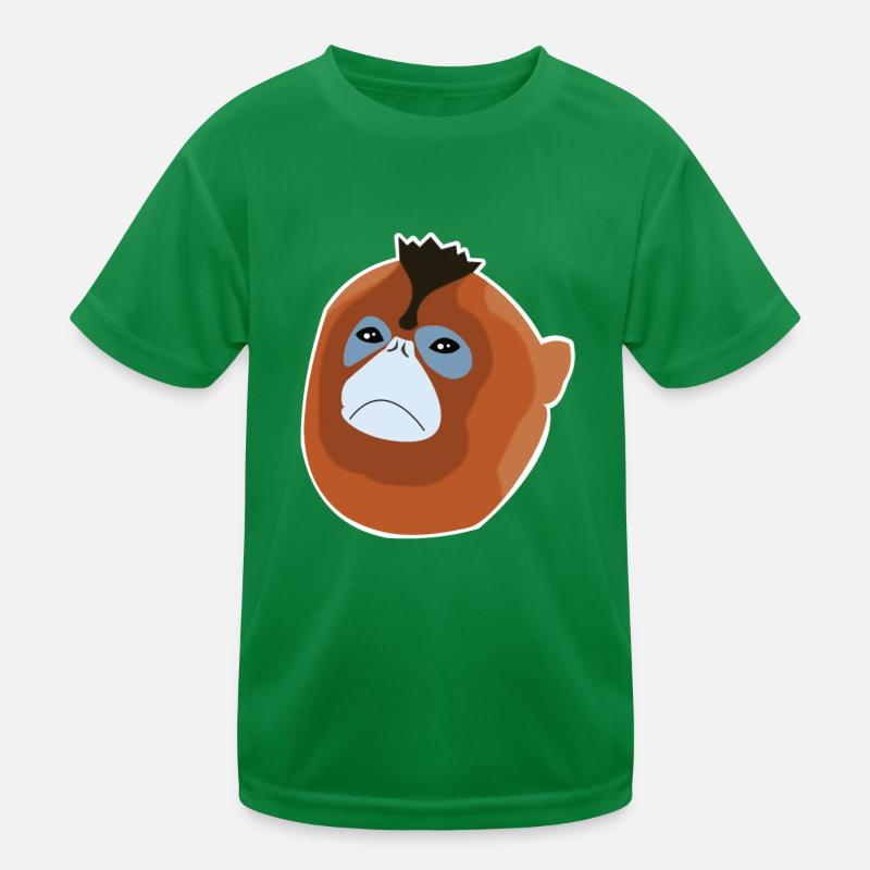 Stump-nosed monkey monkey monkey species Kids Functional T-Shirt