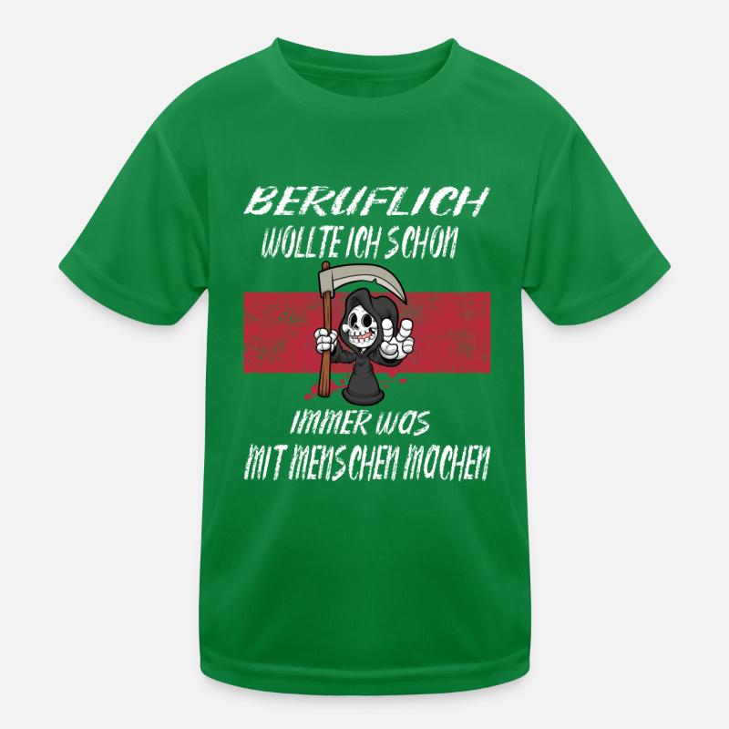 Beruflich Sensenmann Kinder Funktions-T-Shirt