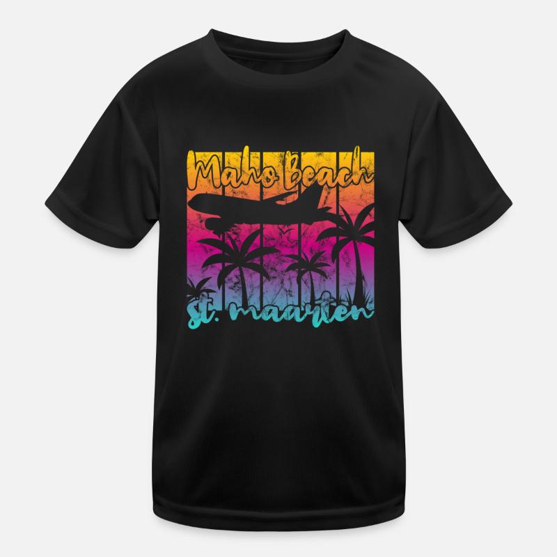 Maho Beach St. Maarten Kinder Funktions-T-Shirt