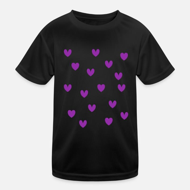 Cœurs violets T-shirt sport Enfant
