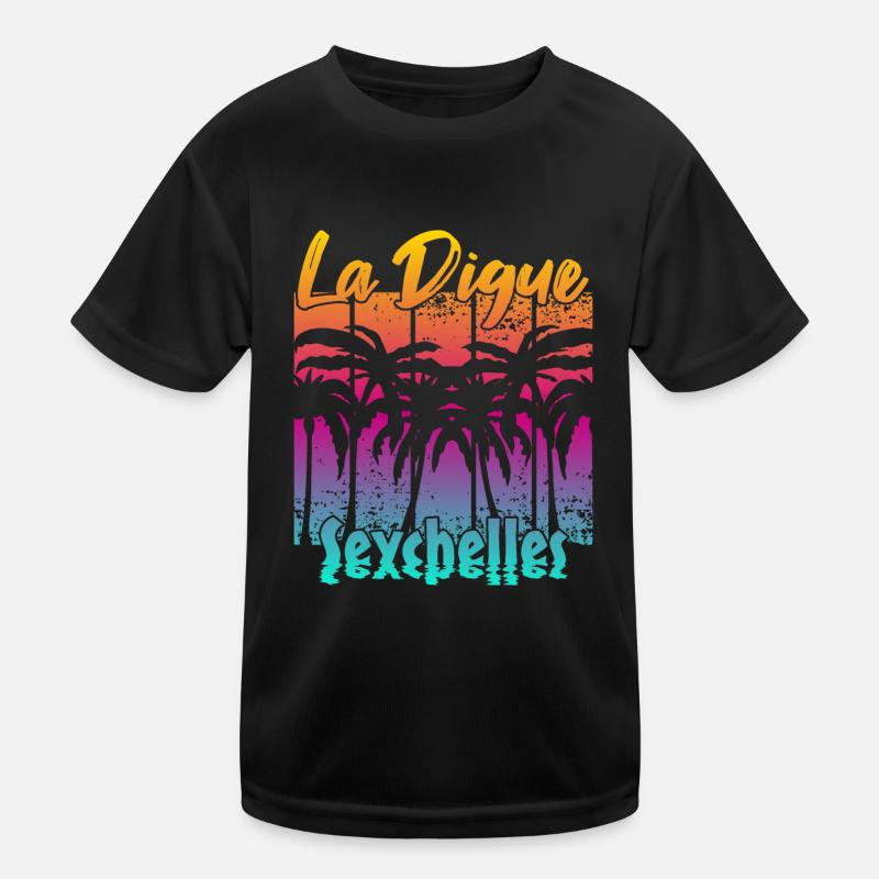 La Digue Seychelles Kinder Funktions-T-Shirt