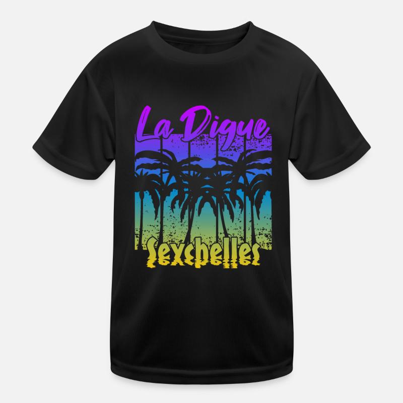 La Digue Seychelles Kinder Funktions-T-Shirt