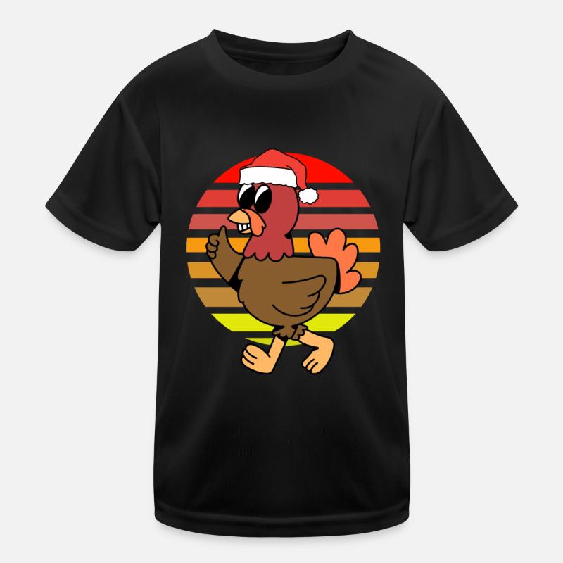 Christmas Chicken Kids Functional T-Shirt