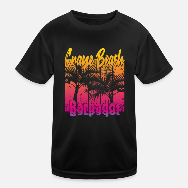 Crane Beach Barbados Kinder Funktions-T-Shirt