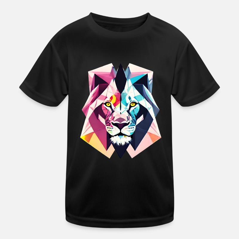 Polygon Lion Kids Functional T-Shirt
