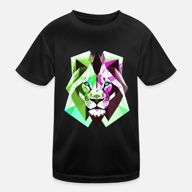 Polygon Löwe Kinder Funktions-T-Shirt