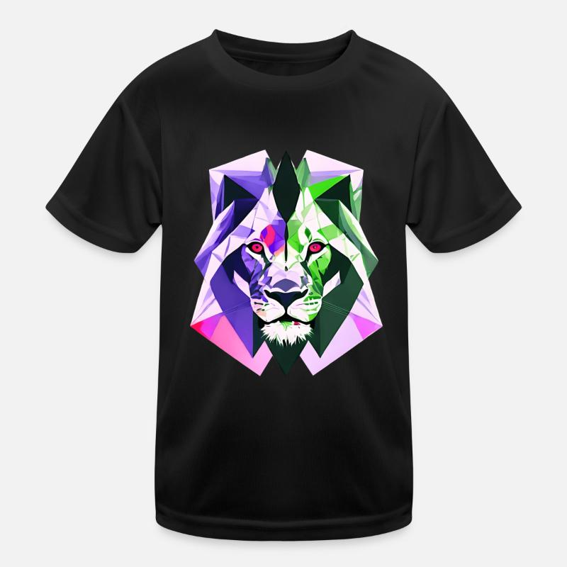 Polygon Löwe Kinder Funktions-T-Shirt
