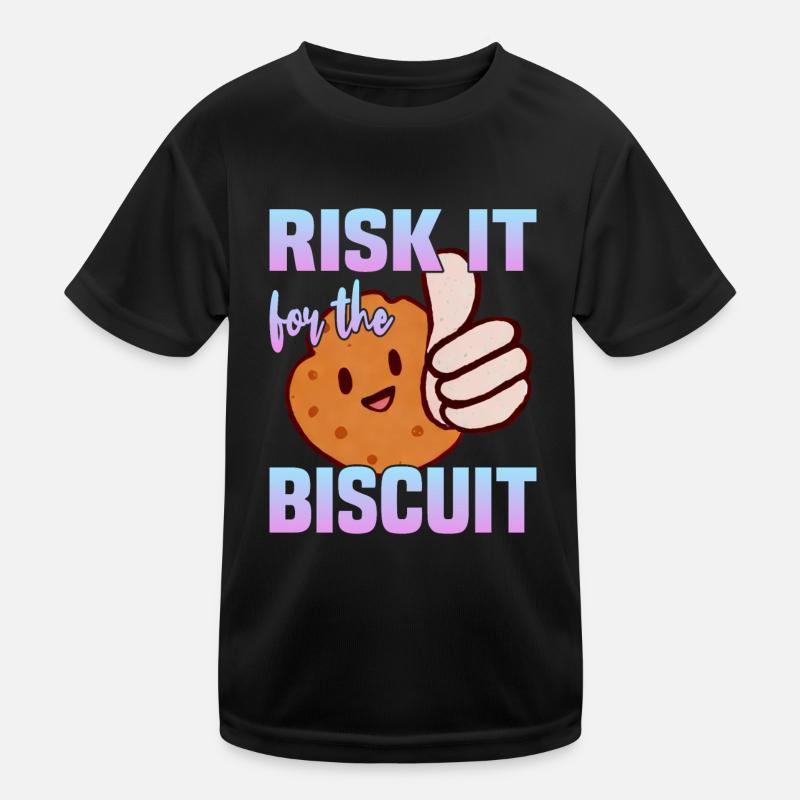 Risk it for the Biscuit Kinder Funktions-T-Shirt