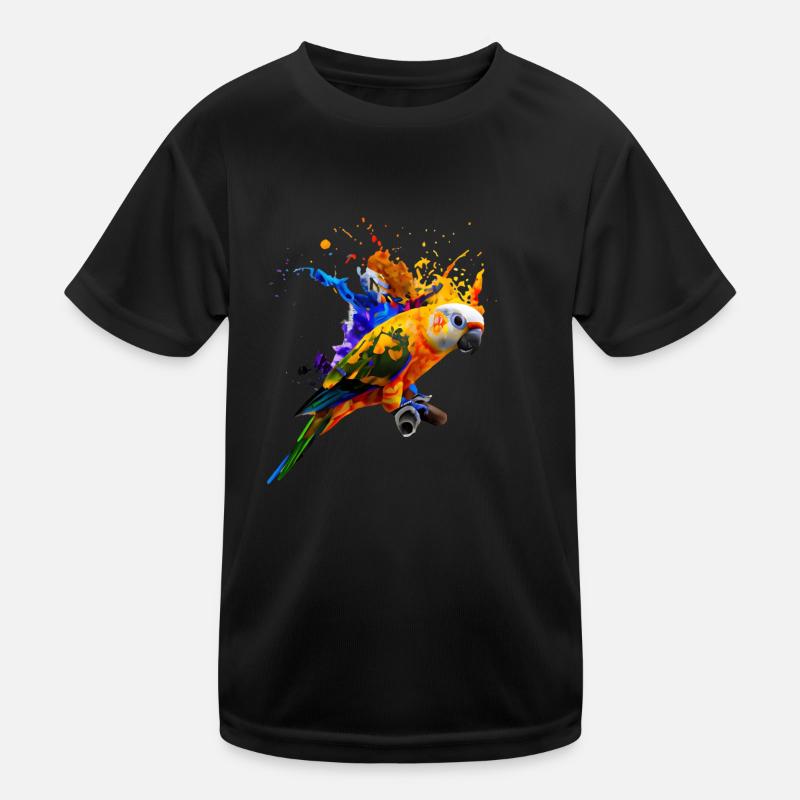 Papagei - Farbexplosion Kinder Funktions-T-Shirt