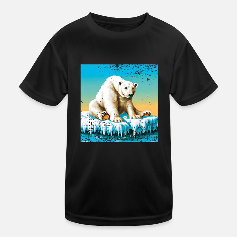 Polar bear climate change Kids Functional T-Shirt