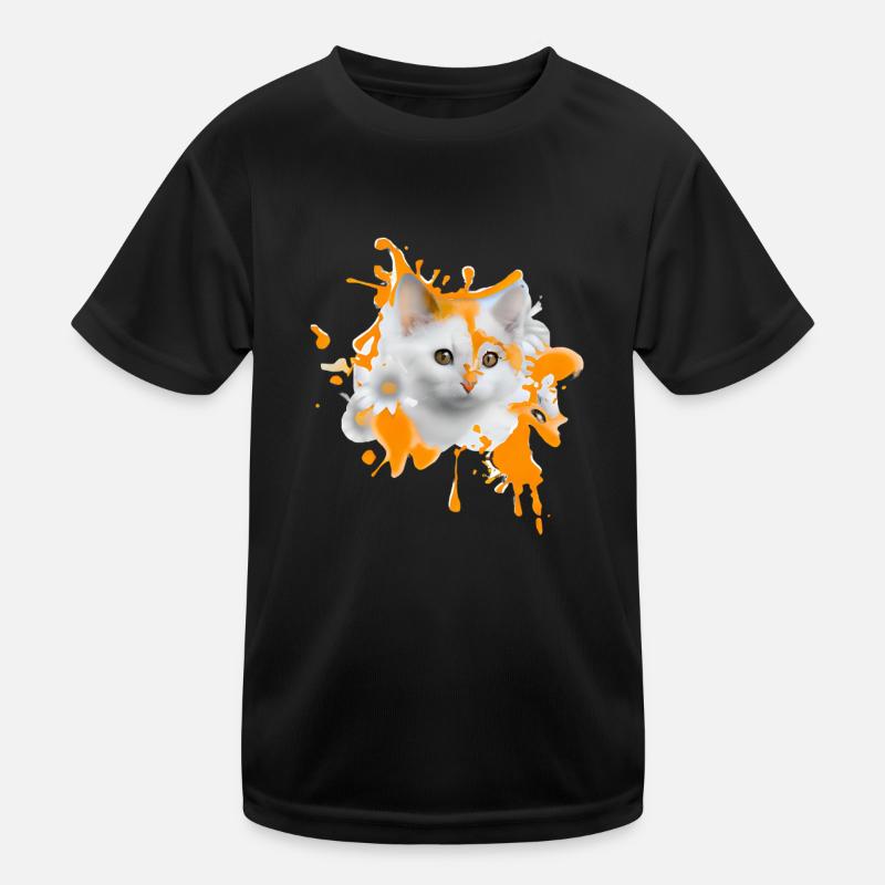Flower Cat Kids Functional T-Shirt