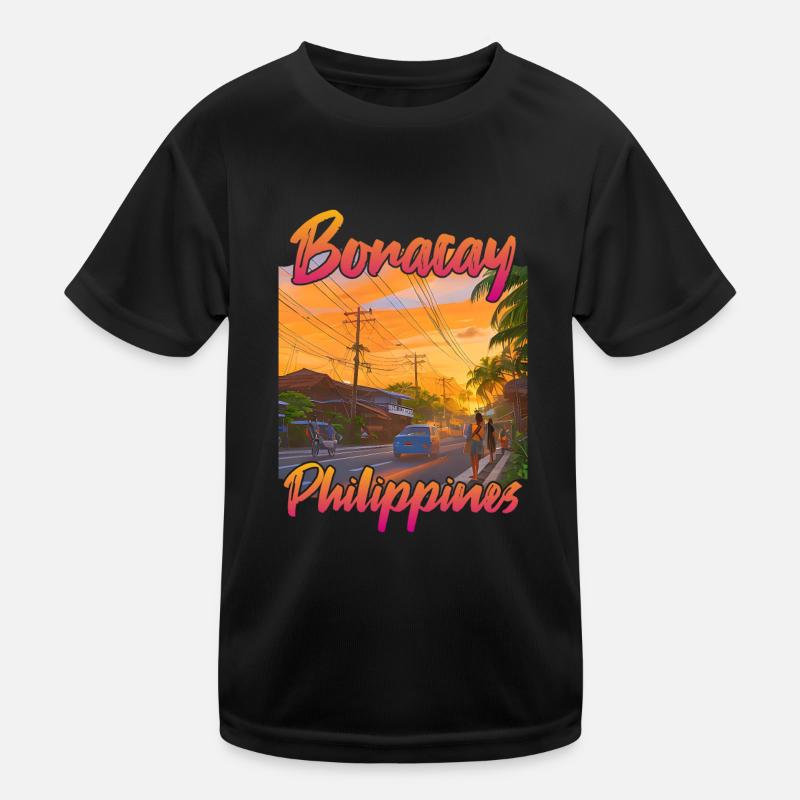 Coucher de soleil Boracay T-shirt sport Enfant