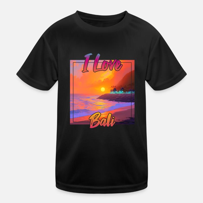 Coucher de soleil à Bali avec déclaration d’amour T-shirt sport Enfant
