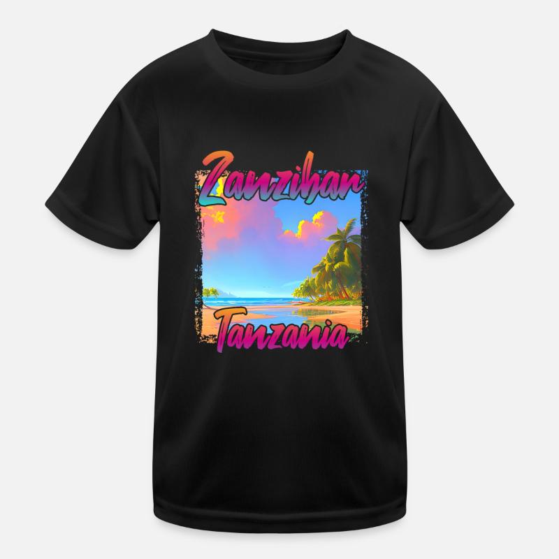 Coucher de soleil à Zanzibar, Tanzanie T-shirt sport Enfant