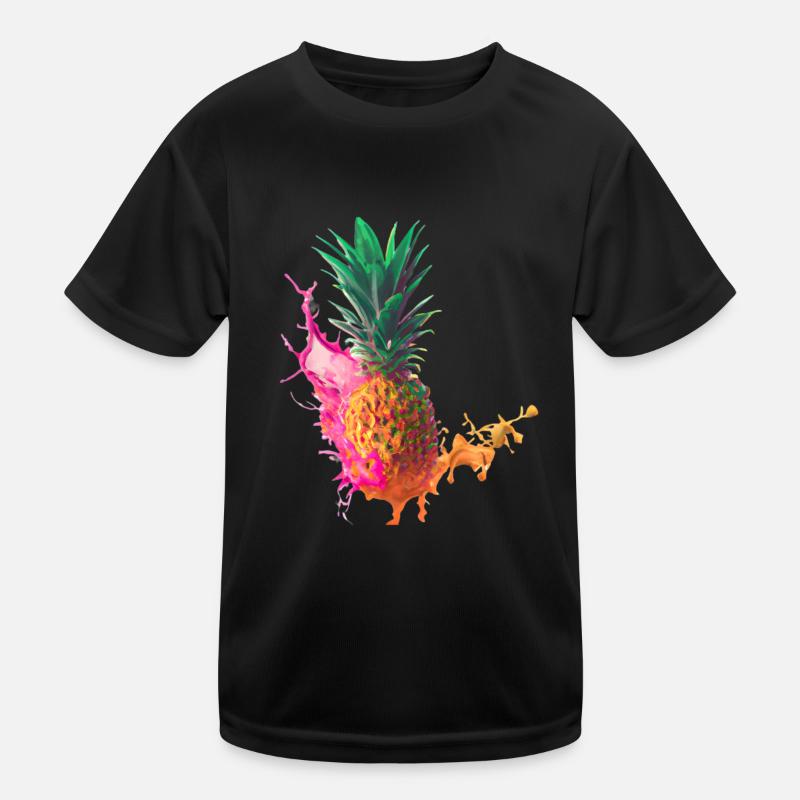 Farbenfrohe Ananas Kinder Funktions-T-Shirt