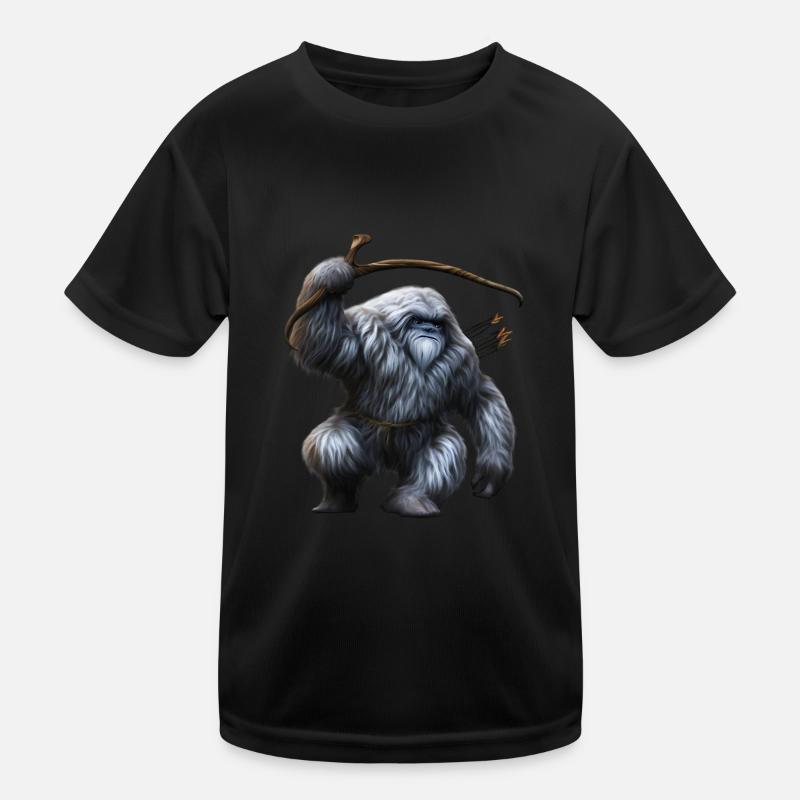 Yéti avec arc et flèches T-shirt sport Enfant