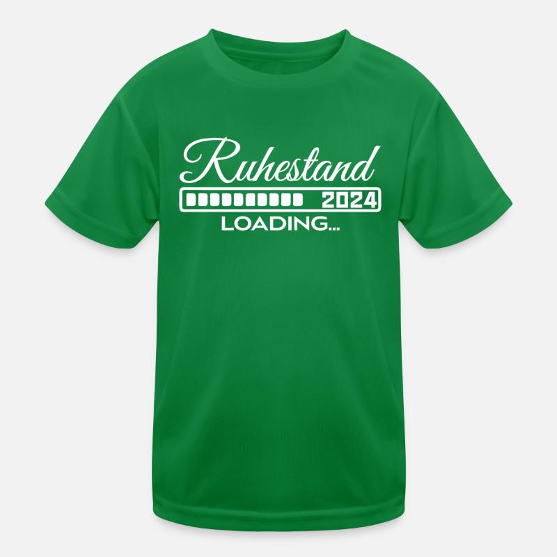 Ruhestand 2024 loading Kinder Funktions-T-Shirt