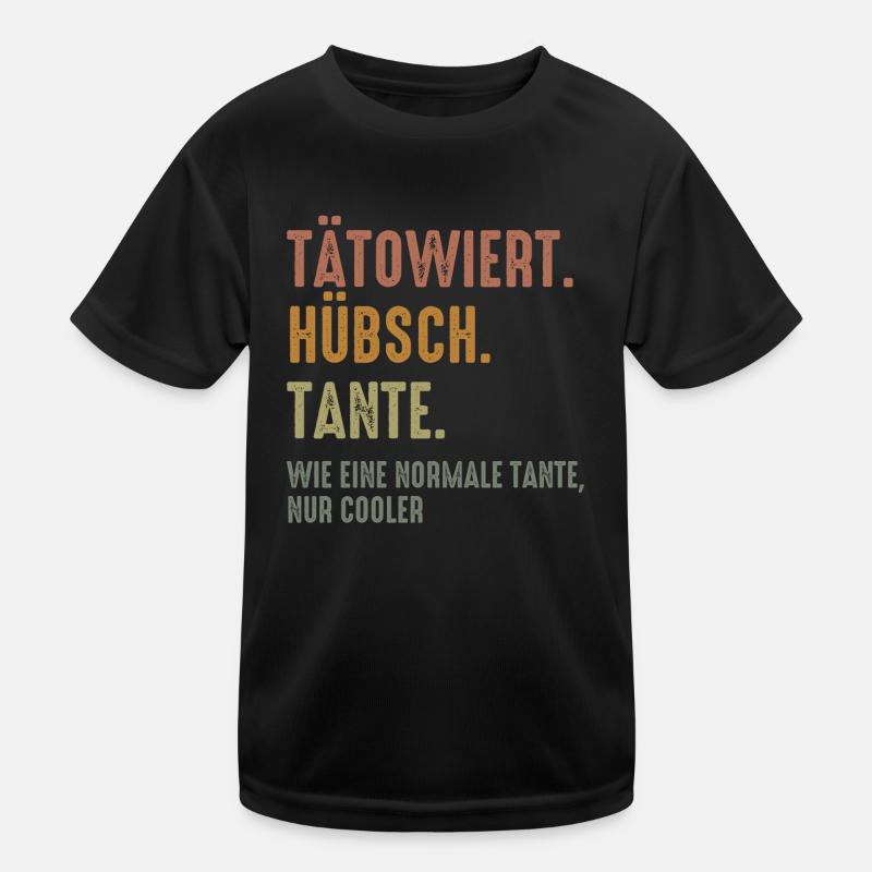 Tätowiert Hübsch Tante Kinder Funktions-T-Shirt