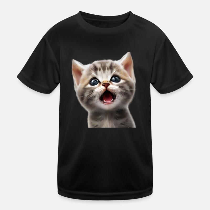 Le bébé chat est étonné T-shirt sport Enfant