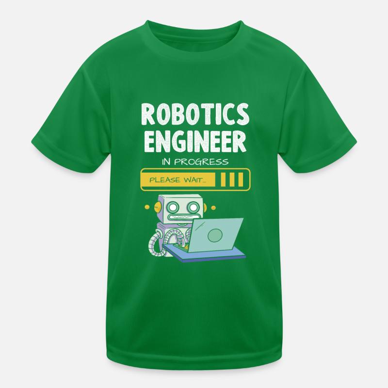Robotics Engineer In Progress Bitte Warten Kinder Funktions-T-Shirt