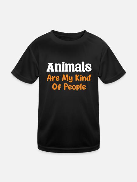 Les amoureux des animaux sont mon genre de personnes - T-shirt sport Enfant - noir - Devant
