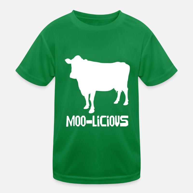 Moo-Licious Kuh Silhouette Spaß Kinder Funktions-T-Shirt