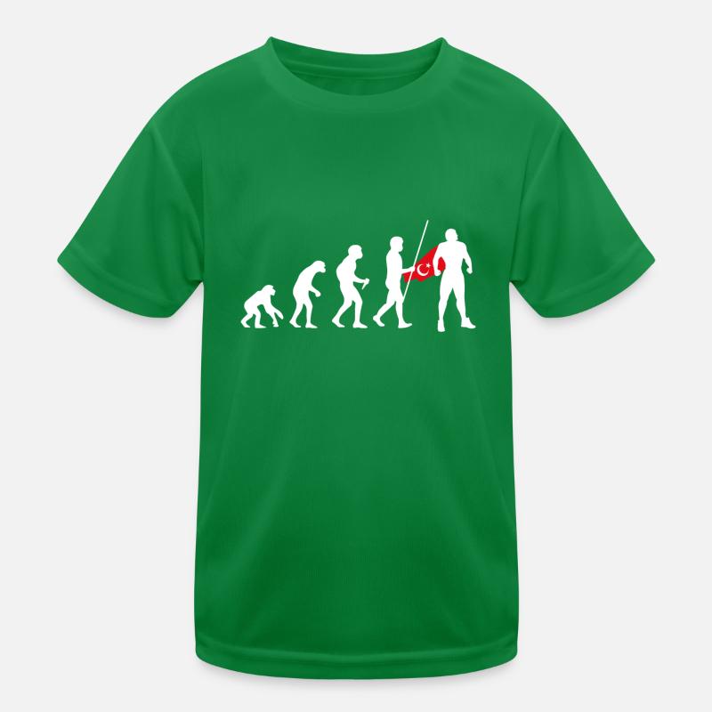 Turc Evolution Super-héros Drapeau turc Cape T-shirt sport Enfant