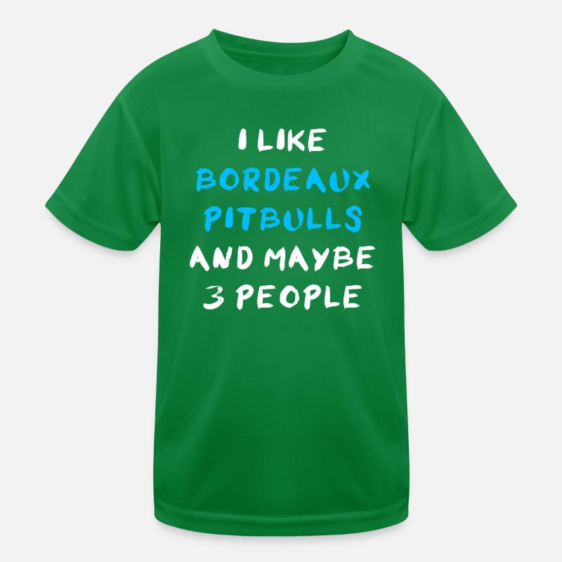 Bordeaux Pitbull Kids Functional T-Shirt