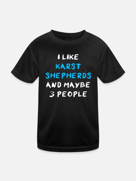 Karst Shepherd - Kinder Funktions-T-Shirt - Schwarz - Vorne