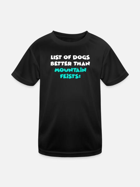 Mountain Feists - Kinder Funktions-T-Shirt - Schwarz - Vorne