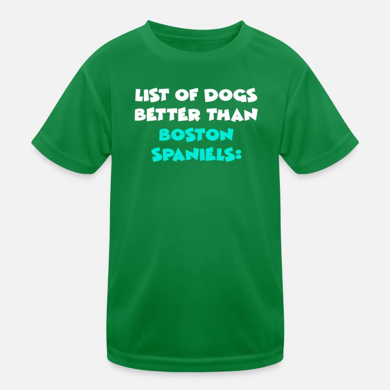 Boston Spaniels Kinder Funktions-T-Shirt
