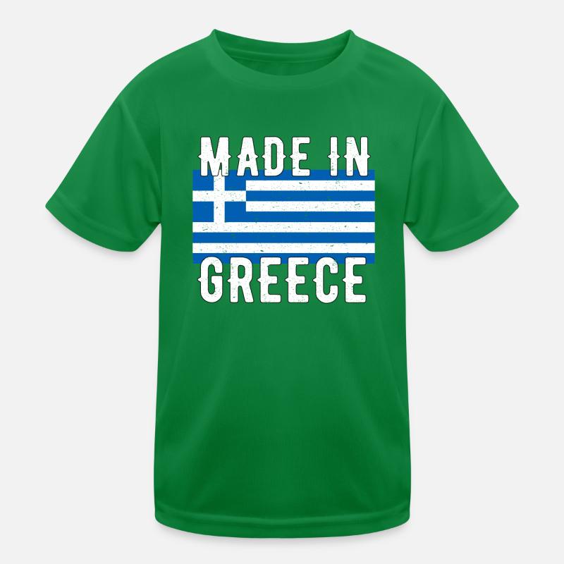 Made in Greece Greek Flag Retro Vintage Kids Functional T-Shirt