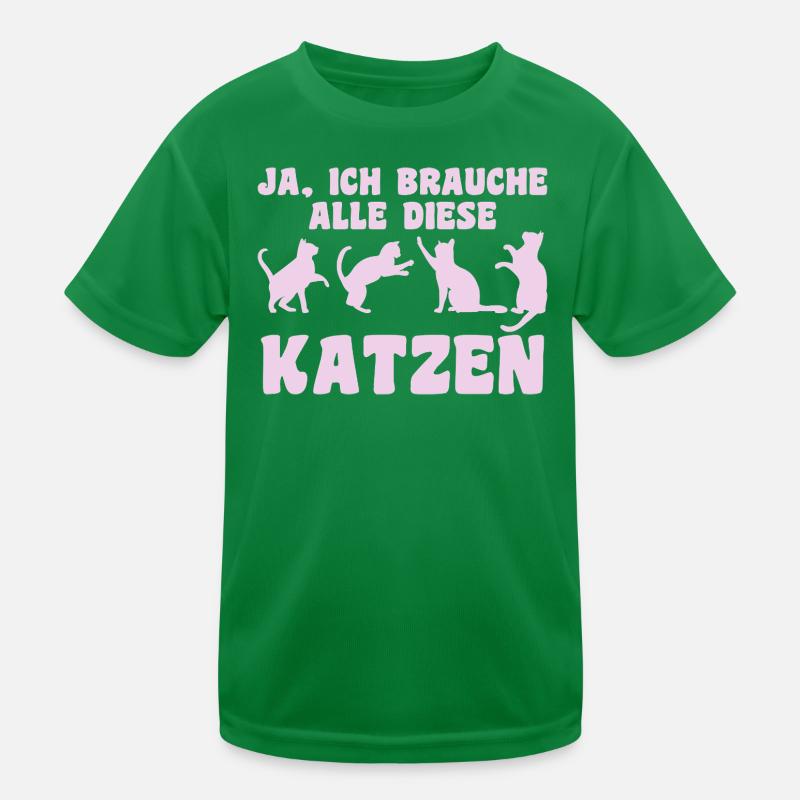 Katze Tier Katzen Geschenk Kinder Funktions-T-Shirt