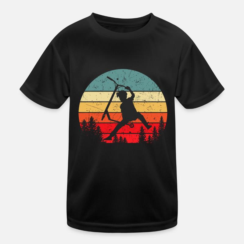 Scooter stunt kick scooter gift idea Kids Functional T-Shirt