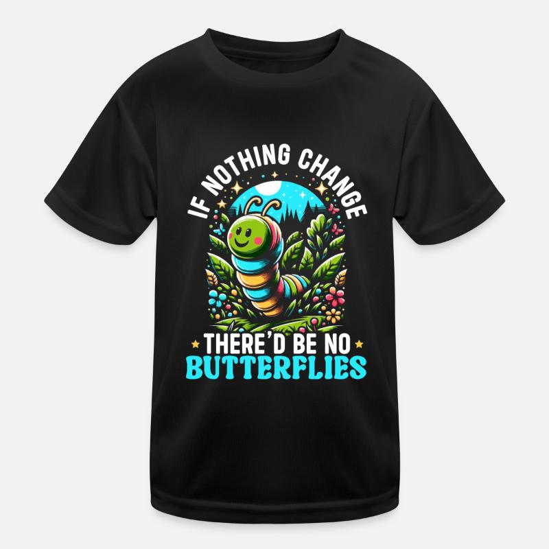 Chenille de papillon ver mignon T-shirt sport Enfant