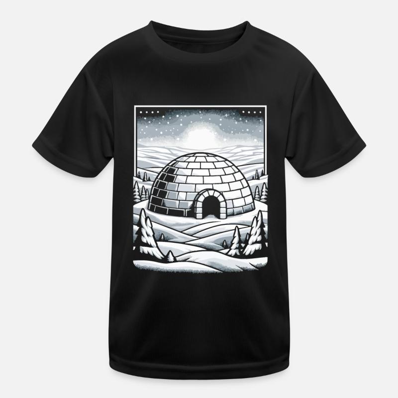 Igloo glace flocon de neige hiver T-shirt sport Enfant