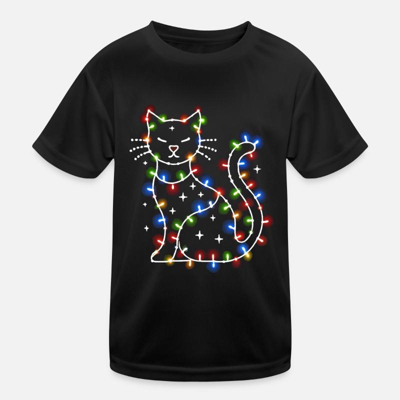 Fête de Noël des chats T-shirt sport Enfant
