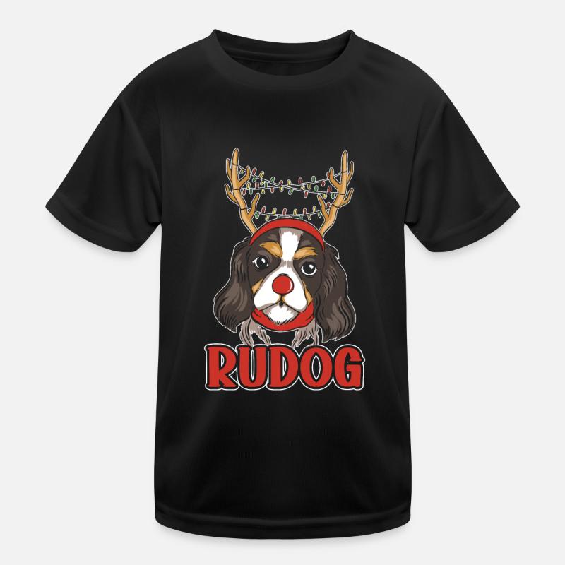 Chien, Temps Des Vacances De Noël, Père Noël, T-shirt sport Enfant