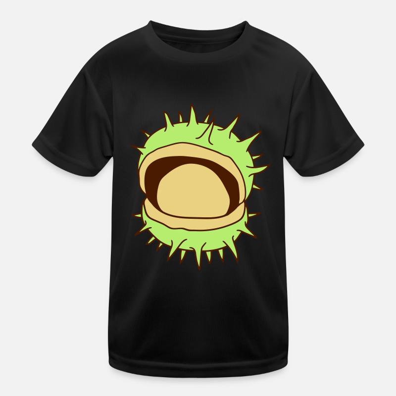 chestnut spike ball geoeffnet huelle fruit he Kids Functional T-Shirt