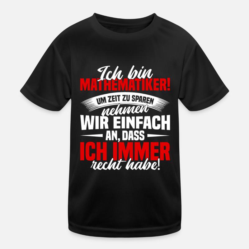 Mathematiker Mathematik Lehrer - Kinder Funktions-T-Shirt - Schwarz