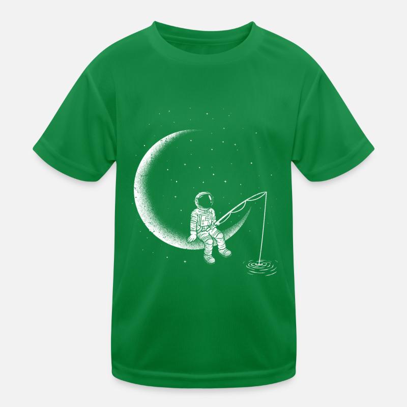 Astronaute Pêcheur Espace Lune Espace T-shirt sport Enfant