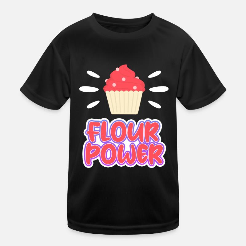 Flour Power – Cake Flour Soft Wheat Flour Cupcake Kids Functional T-Shirt